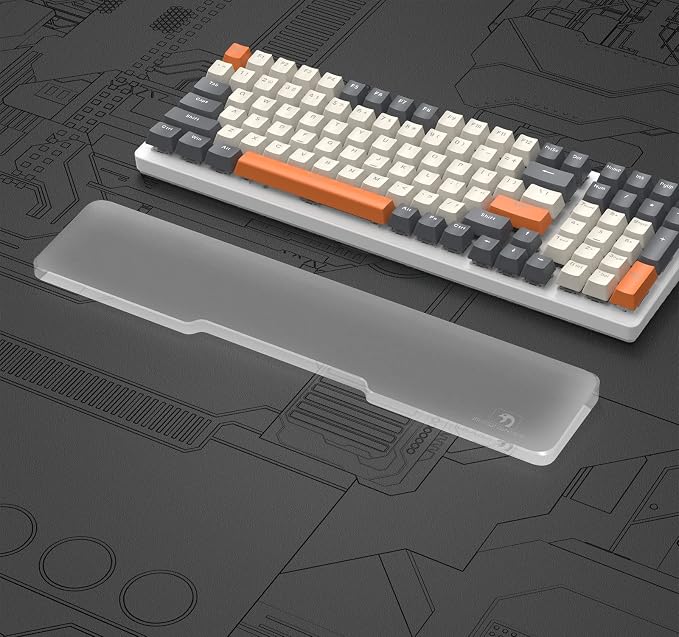 Acrylic Keyboard Wrist Rest 98-Key Mechanical Keyboards Ergonomic Palm Rest for Computer Keyboard,Anti-Slip Base,Wrist Pad for Laptop,Office & Home-Easy Typing