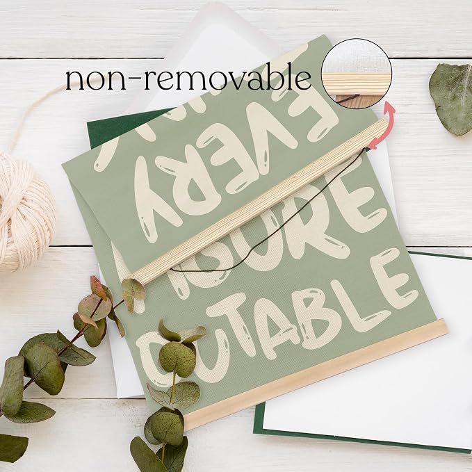 YQDEJ Sage Green Everything Is Figureoutable Inspirational Wall Art Poster Hanger Frame, Positive Affirmations Wall Decor, Motivational Wall Art for Home Office Classroom, 16x24 Inch