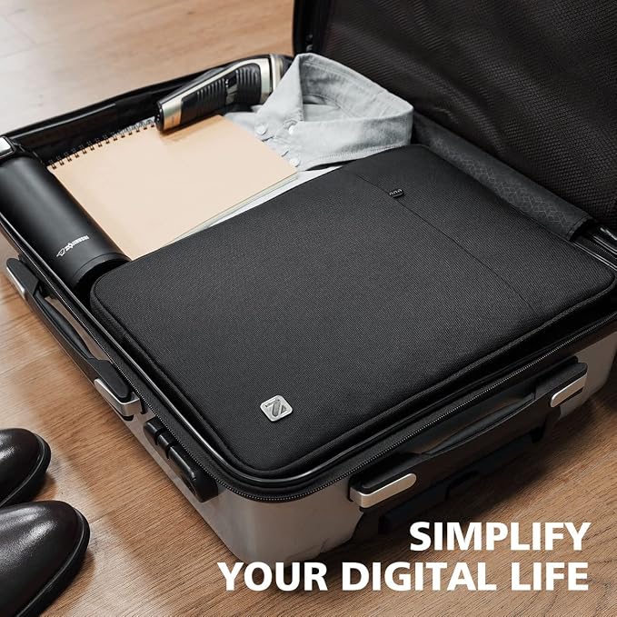 NIDOO Laptop Sleeve 10 Inch Tablet Carrying Case Bag Cover for 11" iPad Pro M4 M2/ 11" iPad Air M3 M2/ 10.9" 11" iPad / 10.2" iPad/ 10.5" 10.9" iPad Air/Surface Go 2 3/ Samsung Galaxy Tab A8 S8,Black