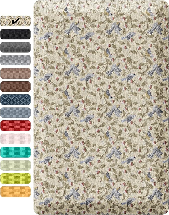 Ophanie Kitchen Mats for Floor,3/4 inch Thick,17x28 Anti Fatigue Cushioned Mat with 99+ Pairs of Anti-Slip Bottom Ridges,Kitchen Rugs,Waterproof,Comfort Ergonomic Standing Mat for Office,Home,Sink