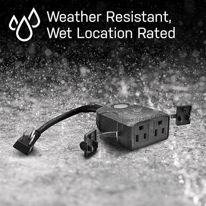 Feit Electric Smart Dual Outdoor Plug, WiFi Waterproof Plug, Grounded Sockets, Compatible with Alexa and Google Assistant, App Controlled, 15Amp Indoor/Outdoor 2 Outlet WiFi/WP (2 Pack)