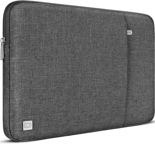DOMISO Laptop Case Laptop Sleeve Cover Compatible with 14 inch MacBook Pro M4/M3/M2/M1 Pro/Max 2024-2021, Compatible with 13.3 inch HP Dell ASUS Notebook, Water-Resistant Bag with Pocket, Dark Grey