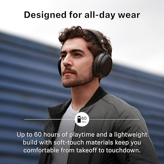 Sennheiser Momentum 4 Wireless Noise Cancelling Headphones - Bluetooth Headset for Crystal-Clear Calls with Adaptive Noise Cancellation, Over-Ear Headphones, 60h Battery Life, Folding Design, White