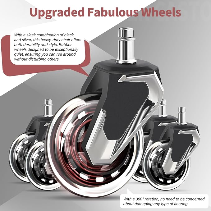 Big and Tall Office Chair 700lbs, Ergonomic High Back Computer Desk Chair | Adjustable Headrest&Lumbar Support, 3D Flip Arms, Large Wheels, Heavy Duty Metal Base, Thick Padded Wide Seat Executive Chair