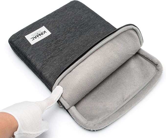 Kinmac 360° Protective Vertical Laptop Sleeve Case Cover Bag with Pocket for MacBook Pro 16 inch,16 inch HP,Lenovo,Dell,ASUS,Acer Ultrabook and Business Laptop Computer (Black)