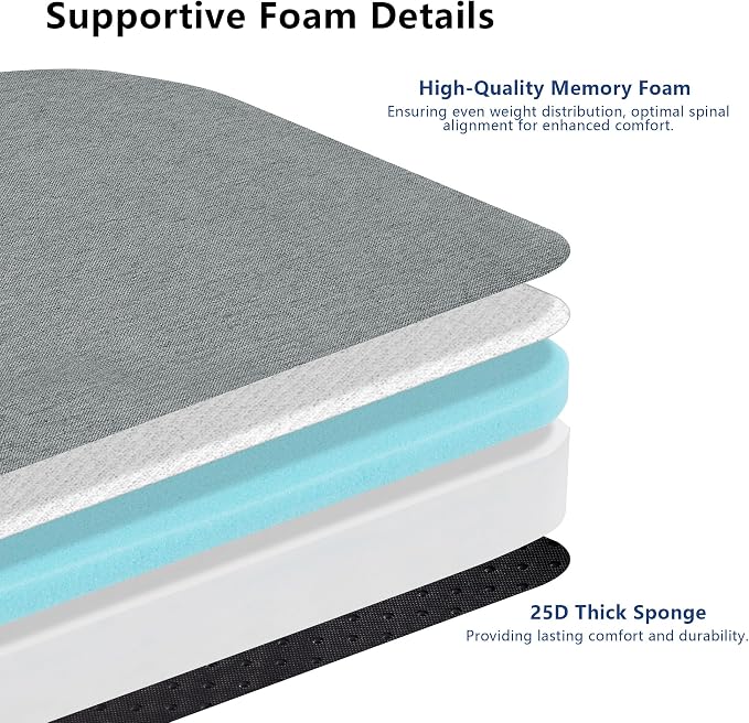 Nordjager Chair Cushions for Dining Chairs, 2 Pack Memory Foam Cushion | 2.5" Thick Chair Cushion; Waterproo Surface with 17" x 16" Size for Kitchen & Dining Chairs, Secure Ties and Washable Cover.