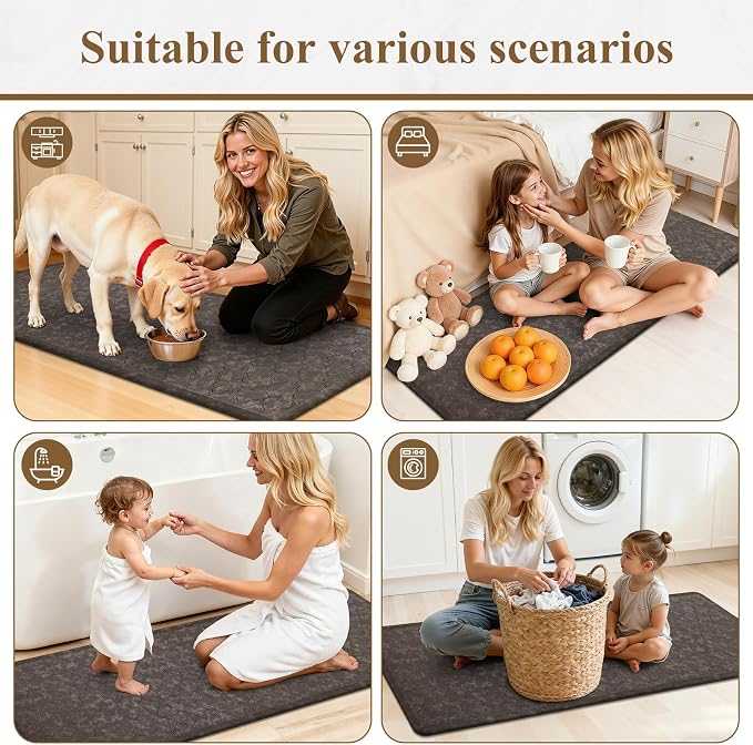 HEBE Anti Fatigue Kitchen Mats for Floor 20"x60", Cushioned Standing Mat