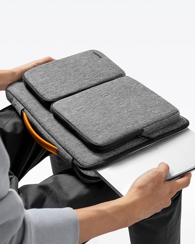 tomtoc 360 Protective Laptop Case for 13-inch New 2026 MacBook Air M5, M4/A3240, M3/A3113, M2/A2681, M1/A2337, MacBook Neo A18 Pro, 13-in Surface Pro 11th AI PC, Water-Resistant Carrying Bag