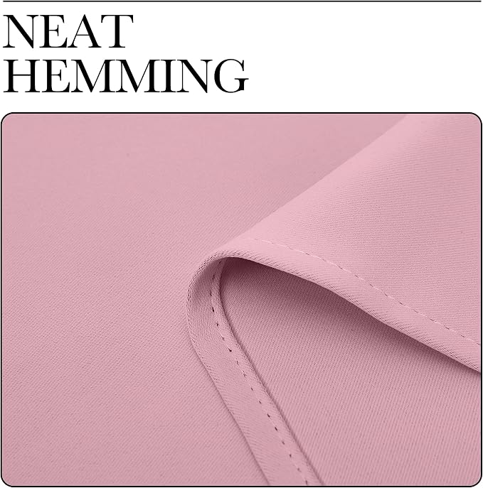 NICETOWN Crystal Pink Blackout Draperies Curtains - Pair of Grommet Top Thermal Insulated Blackout Decorative Curtains for Thanksgiving Day & Christmas Decor(55 inches Wide by 96 inches Long)