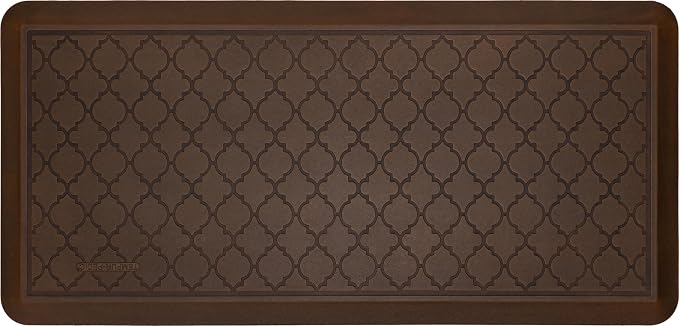 Tempur-Pedic Ultra Comfort Anti-Fatigue Lattice Copper 1' 8" x 3' 6" Kitchen Floor Mat Cushioned Ergonomic Standing Desk Mat Waterproof Non-Skid Foam