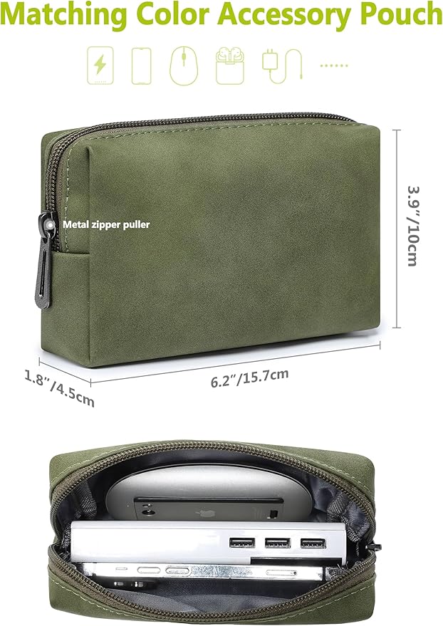 HYZUO 15 Inch Laptop Case Bag Sleeve with Stand for MacBook Air 15 M5 M4 A3241 M3 A3114 M2 A2941 2026-2023, 15" Surface Laptop 7/6/5/4/3, MacBook Pro 15 A1990 A1707 2019-2016, Olive Green