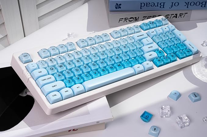 ZORNHER ZH980 Foundation Wireless Mechanical Keyboard,95% Blue Creamy Keyboard with Number Pad,Hot-Swappable Gaming Keyboard,Jelly Keycaps,Creamy Sounding Linear Switches,Hot-Swappable,Full Size