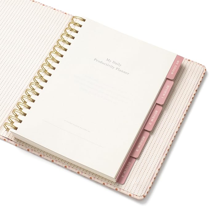 Papier 16-Week Undated Planner | Ikat Stripe Fabric Hardcover | Write Lists, Notes, Goals, Habits, Tasks, Dates, Ideas, Meetings, Appointments | Personal or Work Life Productivity | Concealed Spine