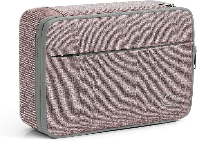 Travelkin Large Cord Organizer Travel, Electronic Organizer Travel Case, Expandable Cable Organizer Bag For Cords, Chargers Phone, Usbs, Tablet (Up to 10"), SD Card (Pink)