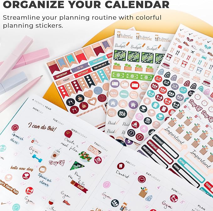 Clever Fox Planner Stickers – 1360+ Aesthetic Monthly, Weekly, Daily, Seasonal, Holiday & Journal Stickers – Journaling & Calendar Accessories for Women, Adults & School, 14 Sheets (Value Pack)