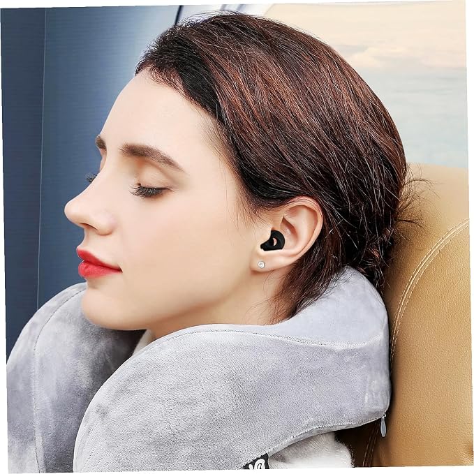 VALICLUD Silicone Noise Blocking Reusable with Tips Comfortable Soft Hearing Protection Travel Noise Cancelling for Study Work