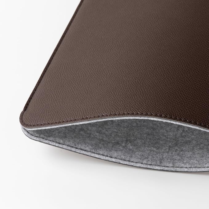 Comfyable Laptop Sleeve 14 Inch Precisely Compatible with MacBook Pro M5 M4 M3 M2 Pro/Max 2026-2021, Faux Leather Cover Case, 14 in, Coffee