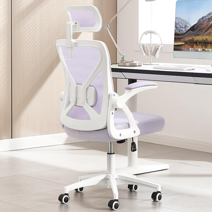 400 Lbs Mesh Ergonomic Office Chair, High Back with Lumbar & Headrest for Home Office