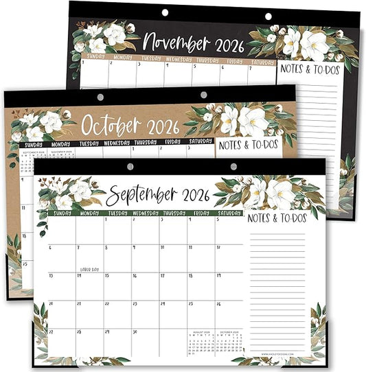Hadley Designs Large Teacher Desk Calendar 2026-2027 - Desktop Calendar 2026, 18-Month Desk Calendars for Home, Office & Classroom, Cute Classroom Must Haves, Back to School Teacher Gifts