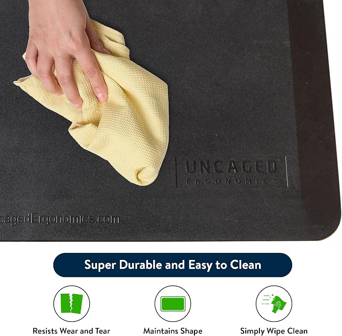 Anti Fatigue Mat Standing Desk 20x34, Non-Slip Standing Mat for Kitchen Floor, Home and Office, Thick Ergonomic Supportive All Day Padded Foam Rugs