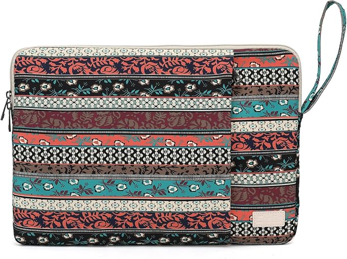 Laptop Sleeve 13.3 inch14 Inch, 15.6inchWater Resistant Traveling Computer Cover with Handle, Shockproof Protective Carrying Laptop Case (Y8-Red Bohemia, 15 inch-15.6 inch)