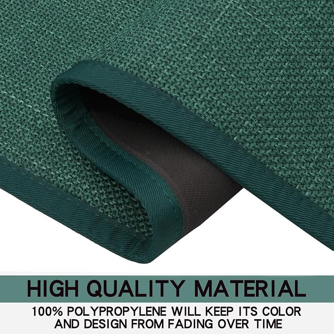 SUMLANS Kitchen Mat Set of 2 PCS, Christmas Cushioned Non Slip Rugs for Kitchen Floor, Absorbent Runner Comfort Standing Mats Washable for Kitchen, Office, Home (Green, 17.3"x47"+17.3"x71")