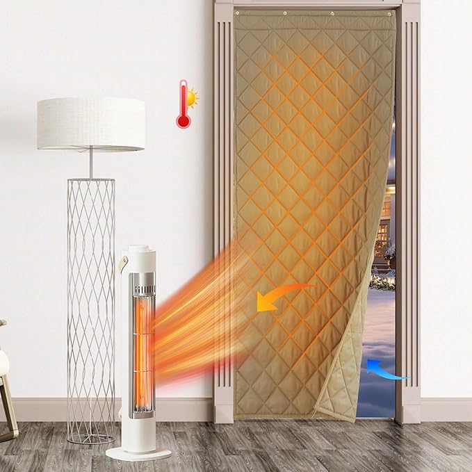 RYB HOME Summer Heat Blocking Thick Quilted Insulated Curtains, Thermal Insulated Curtains Room Divider for Energy Saving Window Treatment for Bedroom Living Room, W42 x L86, Mocha, 1 Panel