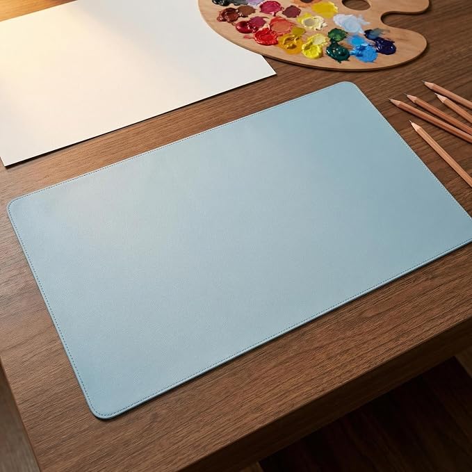 Desk Mat,Non-Slip Mouse Pad, 11"x22" Office Supplies Desk Protector, Desk Accessories for Home and Office (Blue)