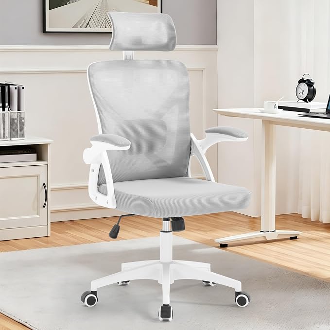 400 Lbs Mesh Ergonomic Office Chair, High Back with Lumbar & Headrest for Home Office