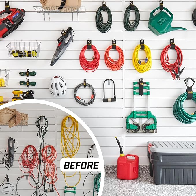 Heavy-Duty Wrap-It Storage Straps (Assorted 12 Pack) - Hanging Extension Cord Organizer for Cable Management and Storage on Garage Wall, RV Gadgets and Appliances