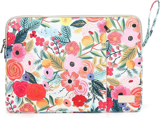 Laptop Sleeve 13.3 inch14 Inch, 15.6inchWater Resistant Traveling Computer Cover with Handle, Shockproof Protective Carrying Laptop Case (Y8-Garden Rose, 16 inch)