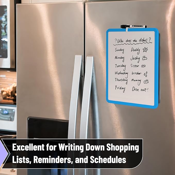 Mr. Pen- Dry Erase Board, 14” x 11” with a Black Dry Erase Marker, Small Mini White Board for Students, Back to School Supplies
