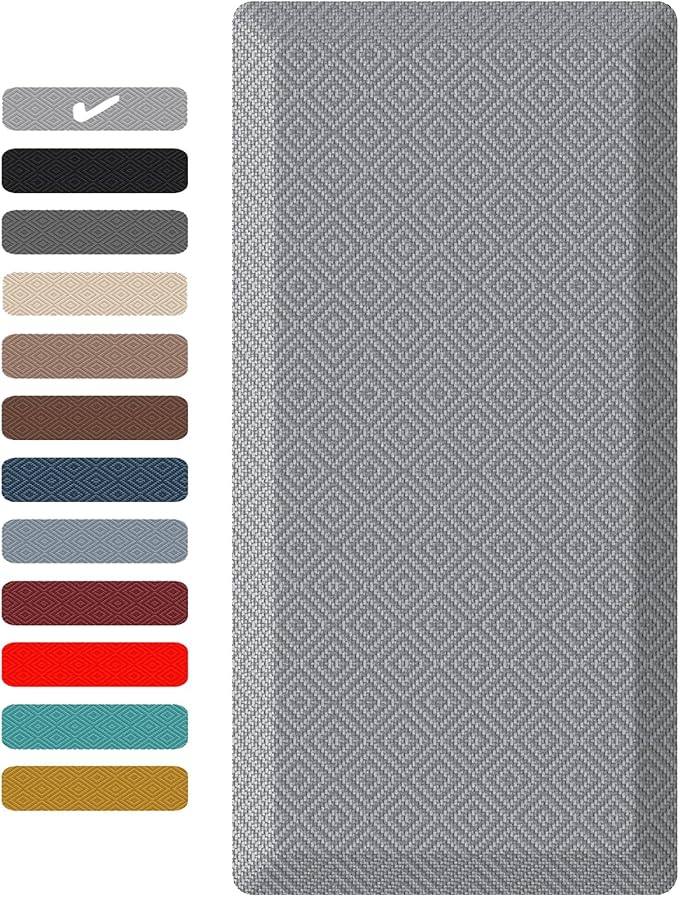 Ophanie Kitchen Mats for Floor,3/4 inch Thick,20x39 Anti Fatigue Cushioned Mat with 99+ Pairs of Anti-Slip Bottom Ridges,Kitchen Rugs,Waterproof,Comfort Ergonomic Standing Mat for Office,Home,Sink