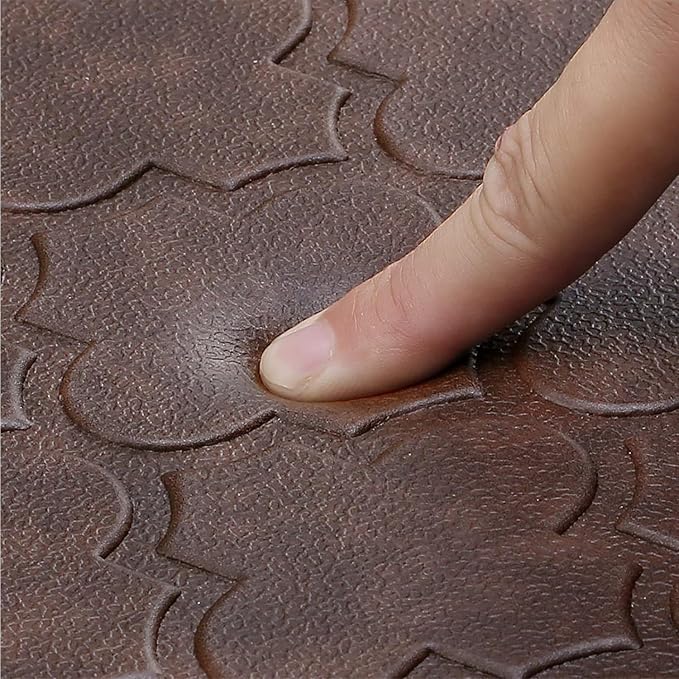WISELIFE Kitchen Mat Cushioned Anti Fatigue Floor Mat,20"x39", Thick Non Slip Water Resistant Kitchen Rugs and Mats,Heavy Duty Foam Standing Mat for Kitchen,Floor,Home,Desk,Sink, Brown