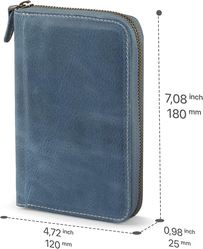 Londo Genuine Leather Padfolio – Portfolio Folder with Pencil Holder, Notepad & Zipper Closure for Business, Office & Travel