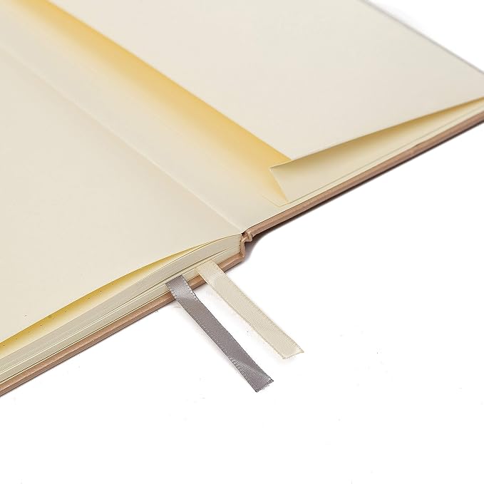 Guissi Classic Dotted Grid Bullet Notebook Journal Dot Hard Cover A5 Premium 80gsm Thick Acid-Free Paper with Fine Inner Pocket Faux Leather Office School Supplies 144 Pages Designed in Florence