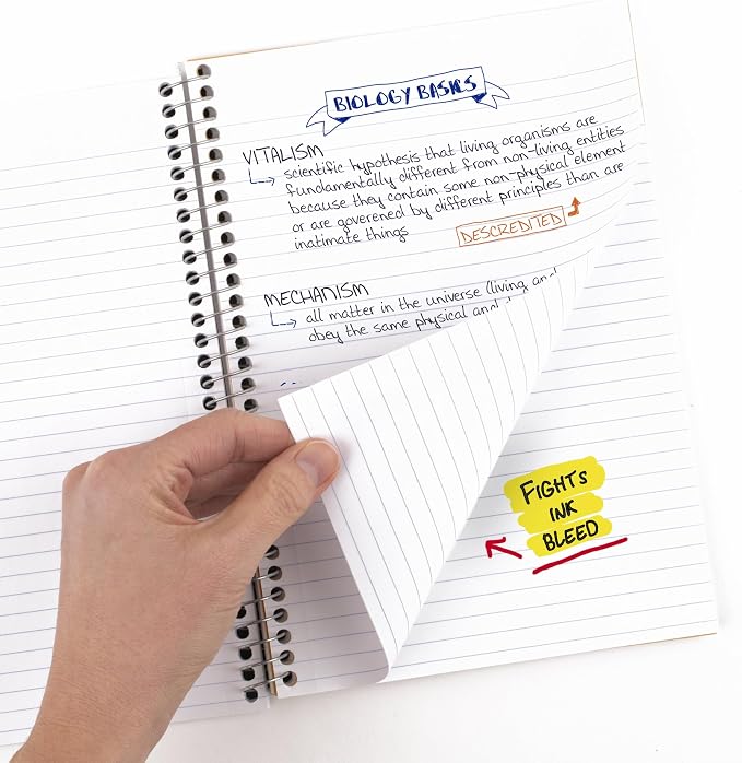 Five Star Spiral Notebook, 2 Subject, College Ruled Paper, 6" x 9-1/2", 80 Sheets, Fights Ink Bleed, Water Resistant Cover, Gray (840029AA3-ECM)
