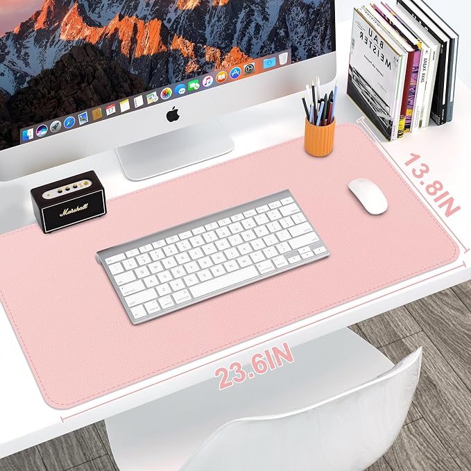 Leather Desk Mat, Desk Pad for Keyboard and Mouse Large Mouse Pads for Desk | Waterproof Desk Mat, Desk Matt for Desktop, Laptop Blotter, Keyboard Pad, Large Mouse Pad, Desk Essentials