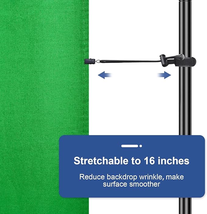 EMART Green Screen Backdrop, 10 x 10 Ft Photography Greenscreen Background Sheet Fabric Kit for YouTube Video Streaming Zoom, Small Photo Chromakey Muslin Cloth Curtain with 4 Clip
