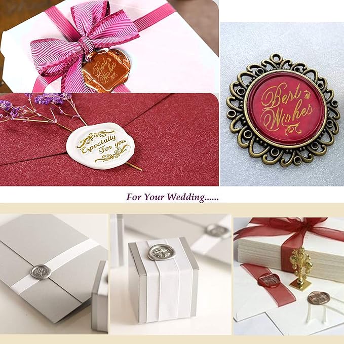 YIPLED 728PCS Wax Seal Stamp Kit with 24 Color(30 Pieces per Color) for Beginners, Ideal for Wedding Invitations, Christmas Letters, Craft Projects, Gift & Wine Sealing