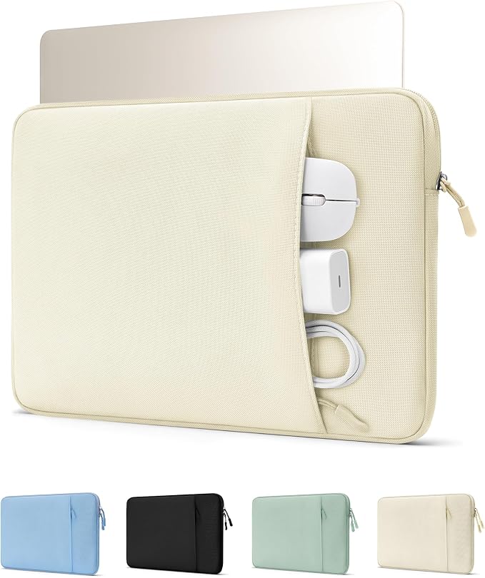 ProCase Laptop Sleeve 13" for MacBook Neo/Air/Pro 13-13.6 inch with A18/M5/M4/M3/M2/M1 Chip 2026-2016, Computer Case Also Compatible with 13" HP Dell ASUS Lenovo Acer Chromebook -Beige