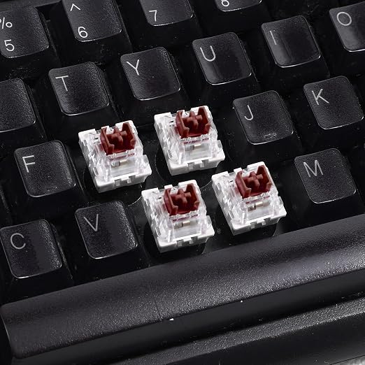 Mechanical Keyboard Switches, 50 Pcs 3 PIN Brown Keyboard Clickers Replacement Dustproof Clicky Switches for Most Mechanical Gaming Keyboards