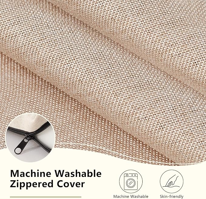 Nordjager Chair Cushions for Dining Chairs, 2 Pack Memory Foam Cushion | 2.5" Thick Chair Cushion; Waterproo Surface with 17" x 16" Size for Kitchen & Dining Chairs, Secure Ties and Washable Cover.