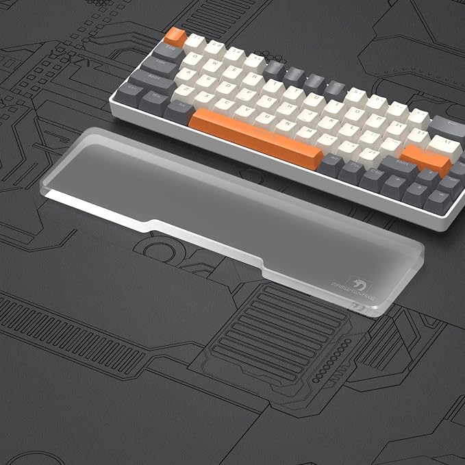 Acrylic Keyboard Wrist Rest - Compact 60% Keyboard- Mechanical Keyboards Ergonomic Palm Rest for Computer Keyboard,Anti-Slip Base,Wrist Pad for Laptop,Office & Home-Easy Typing