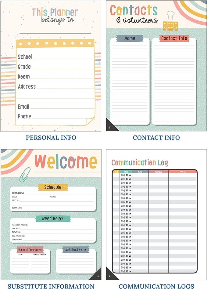 Carson Dellosa We Belong Teacher Planner 2026-2027, Undated 8" x 11" Lesson Plan Book with Stickers, Class Schedule, Weekly Calendar, Classroom Must Haves, Homeschool Essentials, Classroom Must Haves