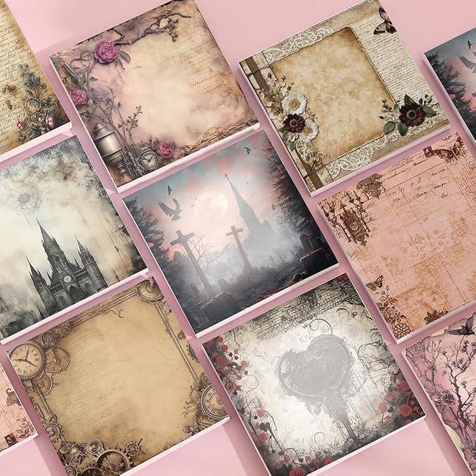 9 PCS Retro Sticky Notes 3x3 Cute and Aesthetic Post it Notes Self-Stick Note Pads for School, Office, and Home - Ideal Gifts for Teachers, Women, and Coworkers (Mystic Vintage Realms)