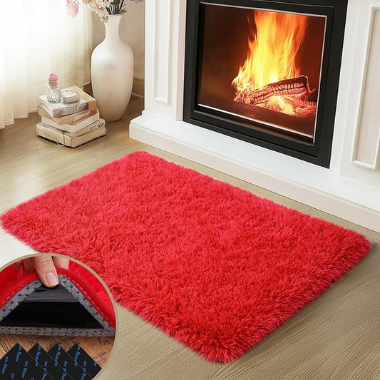 Mugorn Small Soft Shag Rugs for Bedroom, 2x3 Fluffy Area Rugs for Living Room