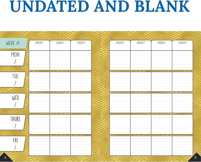 Carson Dellosa Aim High Teacher Planner 2026-2027, Undated 8" x 11" Lesson Plan Book With Stickers, Class Schedule and Weekly Calendar School Supplies, Classroom Must Haves and Homeschool Essentials