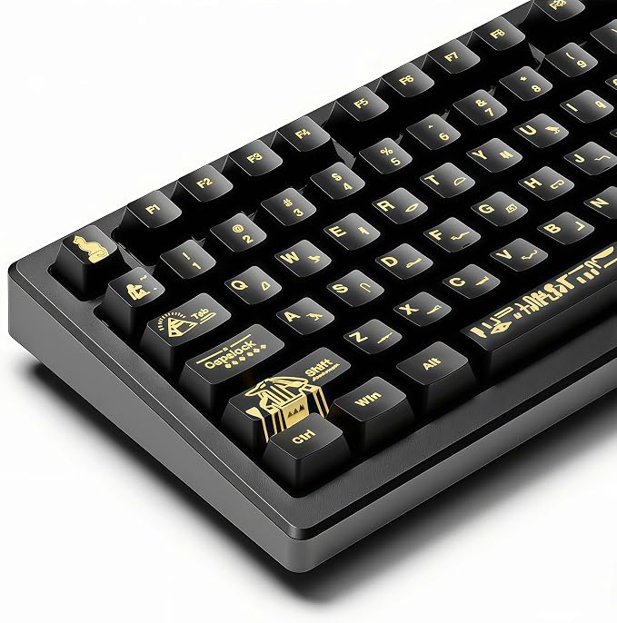 Cherry Profile PBT Keycaps,135 Keys Keycap Set, Dye-Sublimation, Cherry Profile, Cute Anime Theme for Most 60% 65% 75% 80% 100% US Layout Cherry MX Switches Mechanical Keyboard