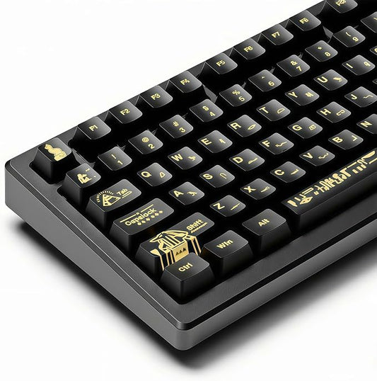 Cherry Profile PBT Keycaps,135 Keys Keycap Set, Dye-Sublimation, Cherry Profile, Cute Anime Theme for Most 60% 65% 75% 80% 100% US Layout Cherry MX Switches Mechanical Keyboard